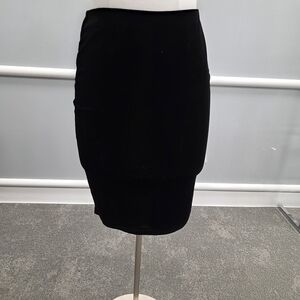 Halogen Classic Black Velvet Pencil Skirt